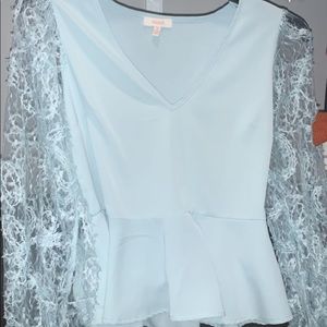 Light Blue Long Sleeve Top